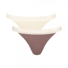 Sloggi Γυναικείο Σλιπ Go Ribbed H Tanga 2 Τεμάχια
