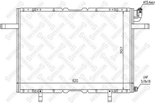 ΨΥΓΕΙΟ A/C ΒΕΝΖΙΝΗ/ΠΕΤΡΕΛΑΙΟ (585x380x16) ΡΑΚΟΡ 14.6mm ΜΙΚΡΕΣ ΒΑΣΕΙΣ - 054206420 Aftermarket