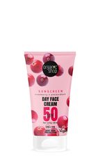 Natura Siberica Organic Shop Sunscreen Day Face Cream Cranberry SPF50 50ml Αντηλιακή Κρέμα Προσώπου με SPF50 για Λιπαρή-Μικτή Επιδερμίδα