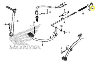 Παξιμάδι Ντίζας Φρένου Honda GLX.50 9501542000