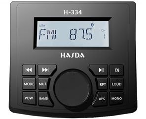 HASDA MP3 PLAYER H-334 4x50W ΜΕ ΡΑΔΙΟΦΩΝΟ/USB/BLUETOOTH (ΑΔΙΑΒΡΟΧΟ/ΜΑΥΡΟ)