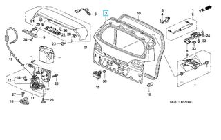 ΠΟΡΤΑ ΜΠΑΓΚΑΖ HONDA ACCORD TOURER '03-'08 (68100SEDE00ZZ-68100SED506ZZ)