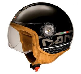 Κράνος Μηχανής Jet Τύπου Ρετρό Beon Β110 Nano Black