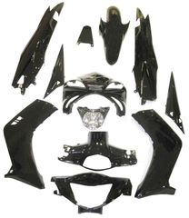 Κουστούμι Κομπλέ Μαύρο Με Φανάρι 12τεμαχίων Yamaha Crypton-x 135