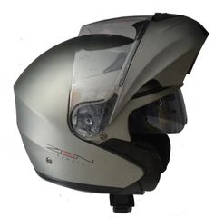 Κράνος Μηχανής Ανοιγόμενο Zen ZN-301 Τιτάνιουμ mat με εσωτερική φιμέ ζελατίνα