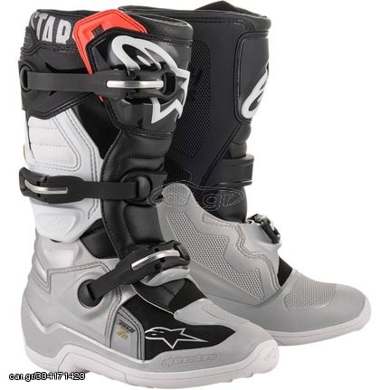 Μπότες Παιδικές Νεανικές Alpinestars off road Tech 7s Black/Silver/White/Gold