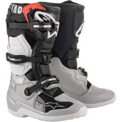 Μπότες Παιδικές Νεανικές Alpinestars off road Tech 7s Black/Silver/White/Gold