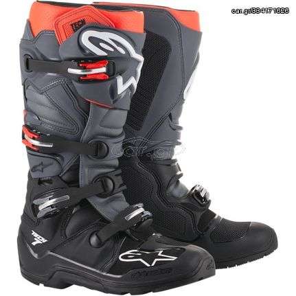 Μπότες Μηχανής Alpinestars Tech7 Enduro Boot Black/Red/Gray