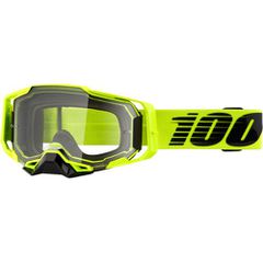 Μάσκα Μηχανής 100% Armega Goggles Black/Yellow με καθαρό φακό