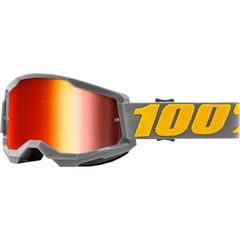 Μάσκα Μηχανής 100% Strata 2 Goggles Gray με κόκκινο καθρέφτη