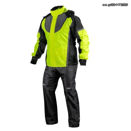 Αδιάβροχο Σετ Nordcode Rainsuit Wave fluo/μαύρο