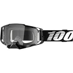Μάσκα Μηχανής MX 100% Armega Googles Clear Black με καθαρό φακό
