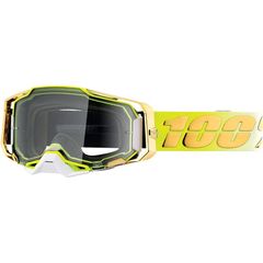 Μάσκα Μηχανής 100% Armega Goggles Gold-Yellow με καθαρό καθρέφτη