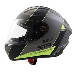 Κράνος Μηχανής Fullface STR Vella Γκρι Ματ