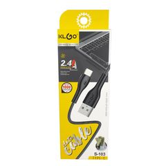 KLGO S-103 USB σε Type-C καλώδιο 1m Μαύρο