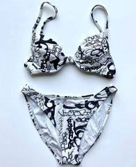 VICTORIA’S SECRET Graffiti Print Bikini - Size XS (Top) & Size SMALL (Slip)