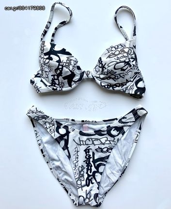 VICTORIA’S SECRET Graffiti Print Bikini - Size XS (Top) & Size SMALL (Slip)