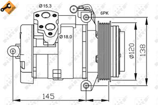 Συμπιεστής/εξαρτήματα MERCEDES SPRINTER 3,5-T (B906), SPRINTER 3,5-T (B907), SPRINTER 3,5-T (B907, B910), SPRINTER 3-T (B906), SPRINTER 3-T (B907), SPRINTER 4 2.0D/2.2D/3.0D 06.06-