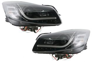 LED DRL Μαρκέ μπροστινά φανάρια ζευγάρι Opel Insignia 2008-2012 Daytime Running Lights μαύρα