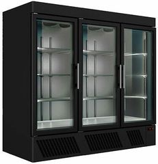 ΠΡΟΣΦΟΡΑ!!! BAMBAS FROST UP 205 BL Θάλαμος Βιτρίνα Συντήρηση Μαύρο Με 3 Πόρτες 205x72x200cm