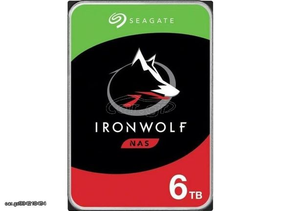 Seagate Ironwolf 6TB HDD Σκληρός Δίσκος 3.5'' SATA III 5400rpm με 256MB Cache για NAS (ST6000VN006) - Πληρωμή και σε έως 9 δόσεις