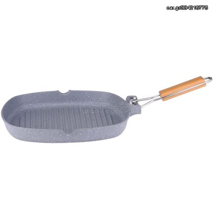 Γκριλιέρα Bohmann BH 1003-28MRB, 28 cm, Αποσπώμενη Λαβή, Μαρμάρινη Επίστρωση, Κατασκευασμένο από αλουμίνιο, Γκρι