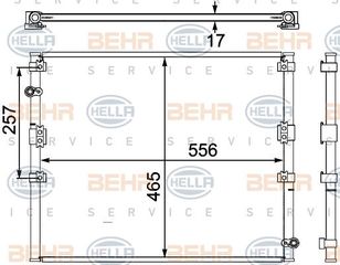 ΨΥΓΕΙΟ A/C ΒΕΝΖΙΝΗ-ΠΕΤΡΕΛΑΙΟ (565x485x16) για TOYOTA LAND CRUISER PRADO 90 (J9) 96-99