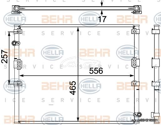 ΨΥΓΕΙΟ A/C ΒΕΝΖΙΝΗ-ΠΕΤΡΕΛΑΙΟ (565x485x16) για TOYOTA LAND CRUISER PRADO 90 (J9) 96-99