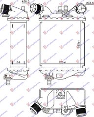 ΨΥΓΕΙΟ INTERCOOLER ABARTH (185x173x64) για FIAT 500 07-15