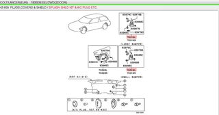 ΘΟΛΟΣ ΠΛΑΣΤΙΚΟΣ  ΠΙΣΩ ΑΡΙΣΤΕΡΟΣ MITSUBISHI COLT/LANER C51A-V & C52A-C53A-C54A-C58A ''88-''92 MY (MB597609)-thumb-1
