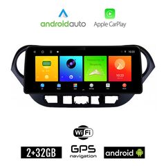HYUNDAI i10 (μετά το 2014) Android οθόνη αυτοκίνητου 2GB (+32GB) με GPS WI-FI (ηχοσύστημα αφής 12.3" ιντσών OEM Android Auto Apple Carplay Youtube Playstore MP3 USB Radio Bluetooth Mirrorlink εργ