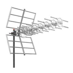 Κεραία διπλή V-ΤECH Z50L 5G για επίγεια ψηφιακή λήψη ANTI-GSM φίλτρο 75Ω στιβαρής κατασκευής σε άσπρο χρώμα