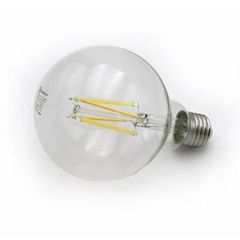 Λάμπα LED filament COG GLOBE Φ95 ντουί Ε27 12W 230V ενδιάμεσο λευκό φως 4000k δέσμη 330° και διάφανο κάλυμμα