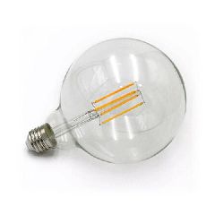Λάμπα led COG γλόμπος Φ125 διάφανη με ντουί Ε27 12W και ενδιάμεσο λευκό φως 4000k 230V δέσμης 330°