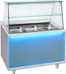 ΠΡΟΣΦΟΡΑ!!! BAMBAS FROST BFC 110 GLASS (110x90x130cm) Ψυχόμενη Βιτρίνα Corian Frost Glass - 3 Λεκανάκια GN 1/1