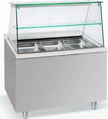 ΠΡΟΣΦΟΡΑ!!! BAMBAS FROST BFC 180 INOX (180x90x130cm)) Ψυχόμενη Βιτρίνα Corian Frost Inox - 5 Λεκανάκια GN 1/1 