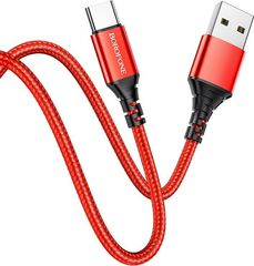 Borofone Καλώδιο σύνδεσης Usb σε USB-C 2.4A Μαύρο 1m Braided - (BX54 Ultra Bright)