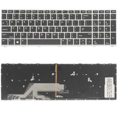 Πληκτρολόγιο Laptop Keyboard για HP Probook 450 G5 455 G5 470 G5 L01027-001 L01028-001 L01027-041 US Backlit Silver ( Κωδ.40490USBACKLITSILVER )