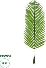 GloboStar Artificial Garden Areca Palm Leaf Τεχνητό Διακοσμητικό Φύλο Φοινικόδεντρου Αρέκα Π45 x Υ100cm - (20175)