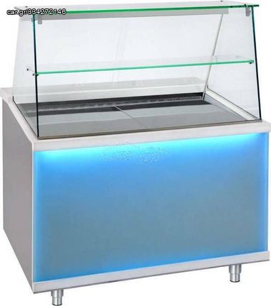ΠΡΟΣΦΟΡΑ!!! BAMBAS FROST CHF 150 GLASS 150x90x130cm) Θερμαινόμενη Βιτρίνα Corian Frost Glass - +30/+90°C