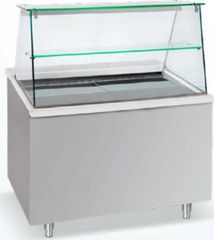 ΠΡΟΣΦΟΡΑ!!! BAMBAS FROST CHF 180 INOX (180x90x130cm) Θερμαινόμενη Βιτρίνα Corian Frost Inox - +30/+90°C
