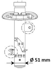 Αμορτισέρ PEUGEOT 208, 208 I 1.0-1.6D 03.12-