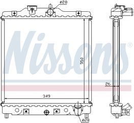 Ψυγείο νερού/εξαρτήματα HONDA CIVIC V, CIVIC VI, CRX III, HR-V 1.3-1.6 10.91-