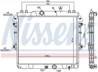 Ψυγείο νερού/εξαρτήματα TOYOTA HILUX VII 2.5D/3.0D 11.04-09.15