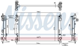 Ψυγείο νερού/εξαρτήματα ALFA ROMEO MITO; FIAT BRAVO II, GRANDE PUNTO, PUNTO, PUNTO EVO 1.3D-1.4LPG 10.05-