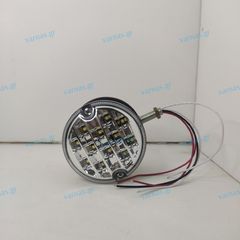 Σκουλαρίκι Καθρέφτη Μεγάλο LED Inox Κόκ / Ασπρ
