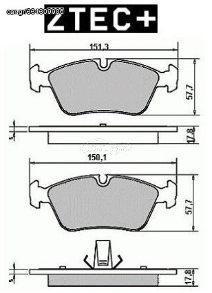 ZTEC+ Σετ τακάκια, δισκόφρενα BMW 3 (E36/E46) - Z3 - Z4 (E85)