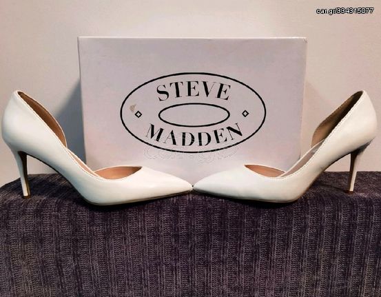 Steve Madden, λευκές δερμάτινες γόβες