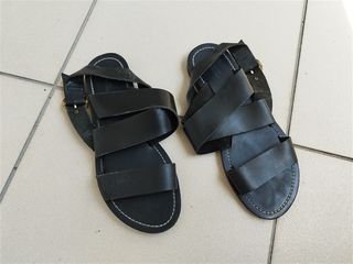 Φλατ πέδιλα γυναίκεια pull & bear μαύρα Νο 36-thumb-1