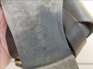 Φλατ πέδιλα γυναίκεια pull & bear μαύρα Νο 36-thumb-4